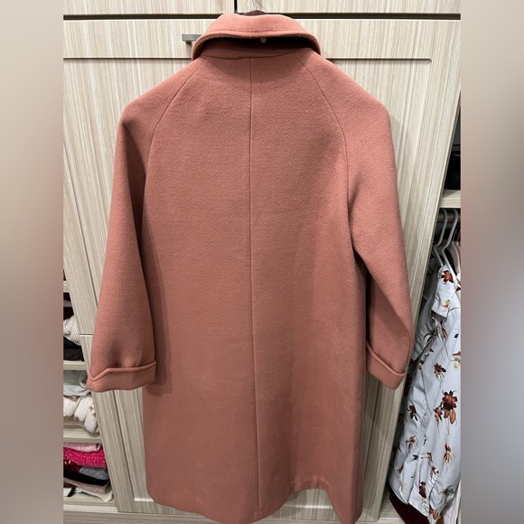 Peach Wool Button Front Closure Coat - Picture 3 of 3